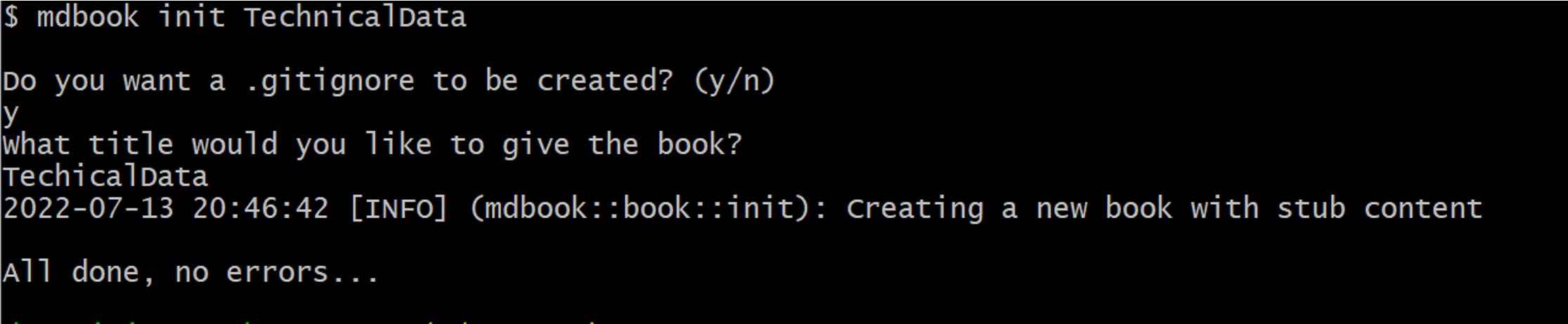 mdbook-init